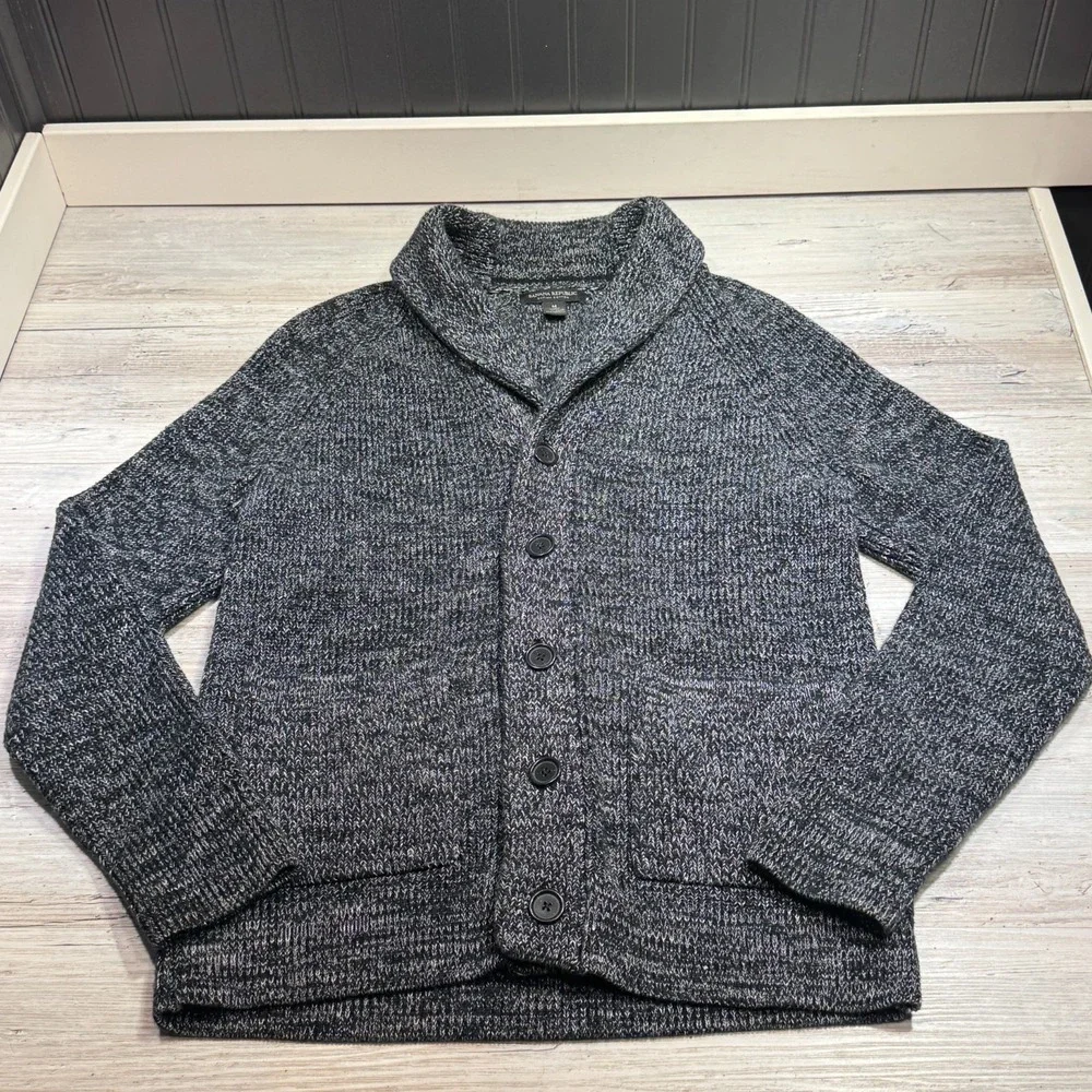 Banana Republic Shawl Collared Grandpa Cardigan Sweater‎ Size M Supima Cotton